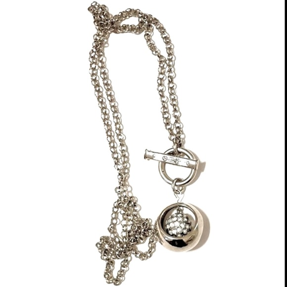 Crystal Pendant Long Toggle Necklace - Picture 5 of 5